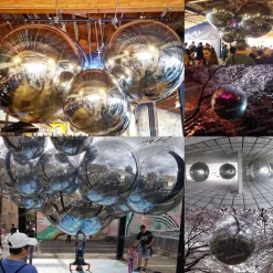 DELUXE Inflatable Mirror Ball/Sphere Kit (Includes Pump) - 3 Sizes / 13 Piece Kit!