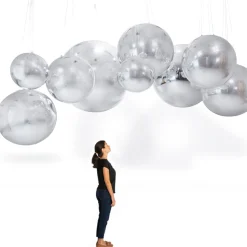 DELUXE Inflatable Mirror Ball/Sphere Kit (Includes Pump) - 3 Sizes / 13 Piece Kit!