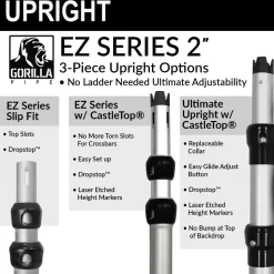 DELUXE-10 Panel Pipe and Drape Kit / Backdrop - 6-14 Feet Tall (Adjustable) Comes W/ 3 Piece Uprights for Maximum Height Adjustment