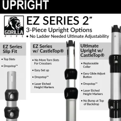 DELUXE-7 Panel Pipe and Drape Kit / Backdrop - 6-14 Feet Tall (Adjustable) Comes W/ 3 Piece Uprights for Maximum Height Adjustment