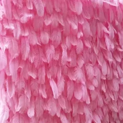 Deluxe Pink Feather Wall - Curtain Style - Easy Install! Select Size