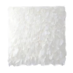 Deluxe White Feather Wall - Curtain Style - Easy Install! Select Size