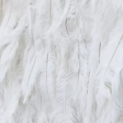 Deluxe White Feather Wall - Curtain Style - Easy Install! Select Size