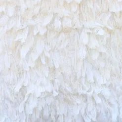 Deluxe White Feather Wall - Curtain Style - Easy Install! Select Size