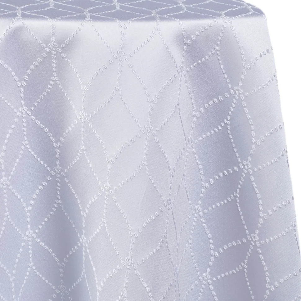 Diamante Tablecloth by Eastern Mills - White - Many Size Options