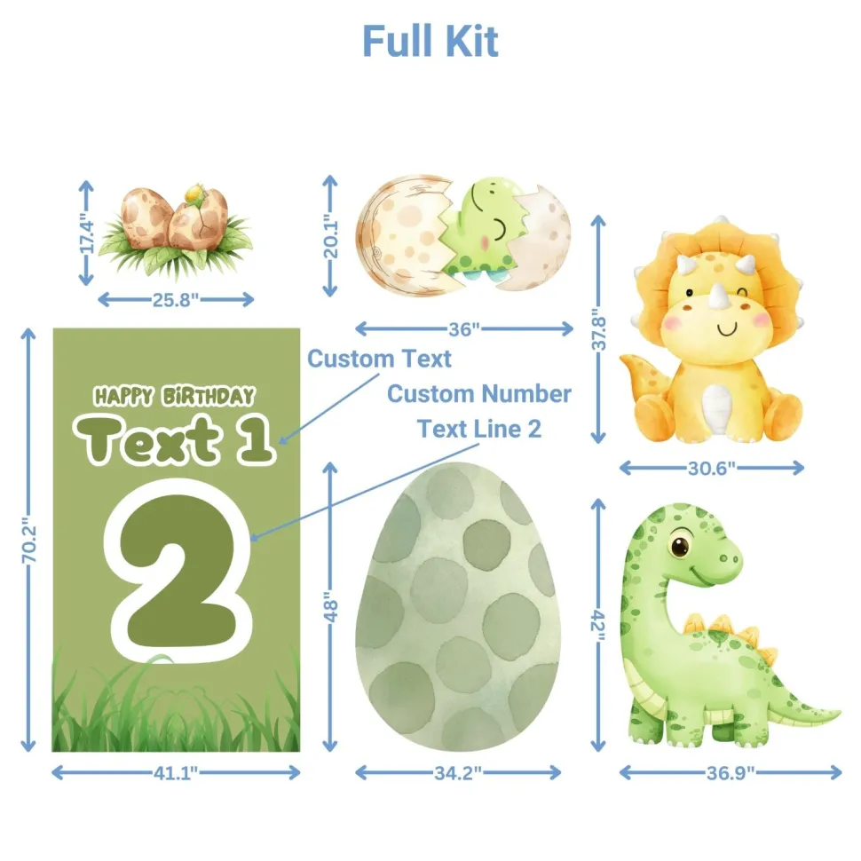 Dinosaur Adventure Foam Core Birthday Backdrop Kit by PopScene™