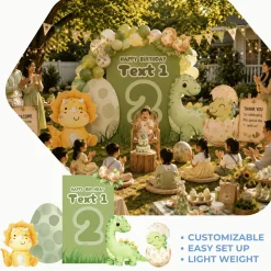 Dinosaur Adventure Foam Core Birthday Backdrop Kit by PopScene™