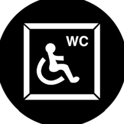 Disabled WC - Stock Gobo for Gobo Light Projectors - Choose your size!