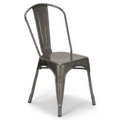 Distressed Indoor Stacking Chair - Clear Coat