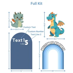 Dragons 1 Foam Core Birthday Backdrop Kit by PopScene™