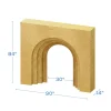 3D Ridge Layered Arch Wall with Square Perimeter