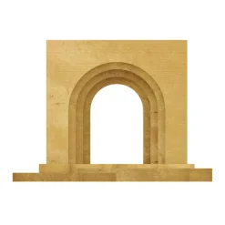 3D Ridge Layered Arch Wall with Square Perimeter & Cloud Stage Platform