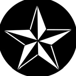3D Star - Stock Gobo for Gobo Light Projectors - Choose your size!