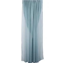 Dusty Blue Double Sheer Backdrop Drape – 10ft Height x 10ft Wide Chiffon & Polyester Dual Layer Event Divider Curtain with Rod Pockets
