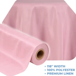 Dusty Rose La Petite France by the Yard - 118" Width