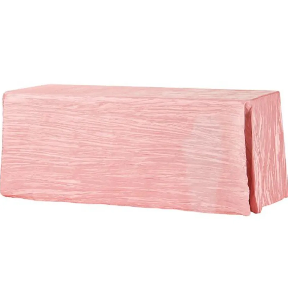 Dusty Rose/Mauve Accordion Crushed Taffeta - Square/Round/Rectangular Table Topper/Overlay