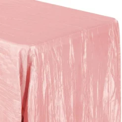 Dusty Rose/Mauve Accordion Crushed Taffeta - Square/Round/Rectangular Table Topper/Overlay