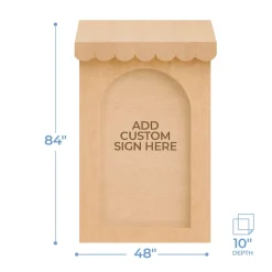 3D Wood Storefront Pop-Up Display – 4ft Wide (Style A) | Customizable — FORMA™