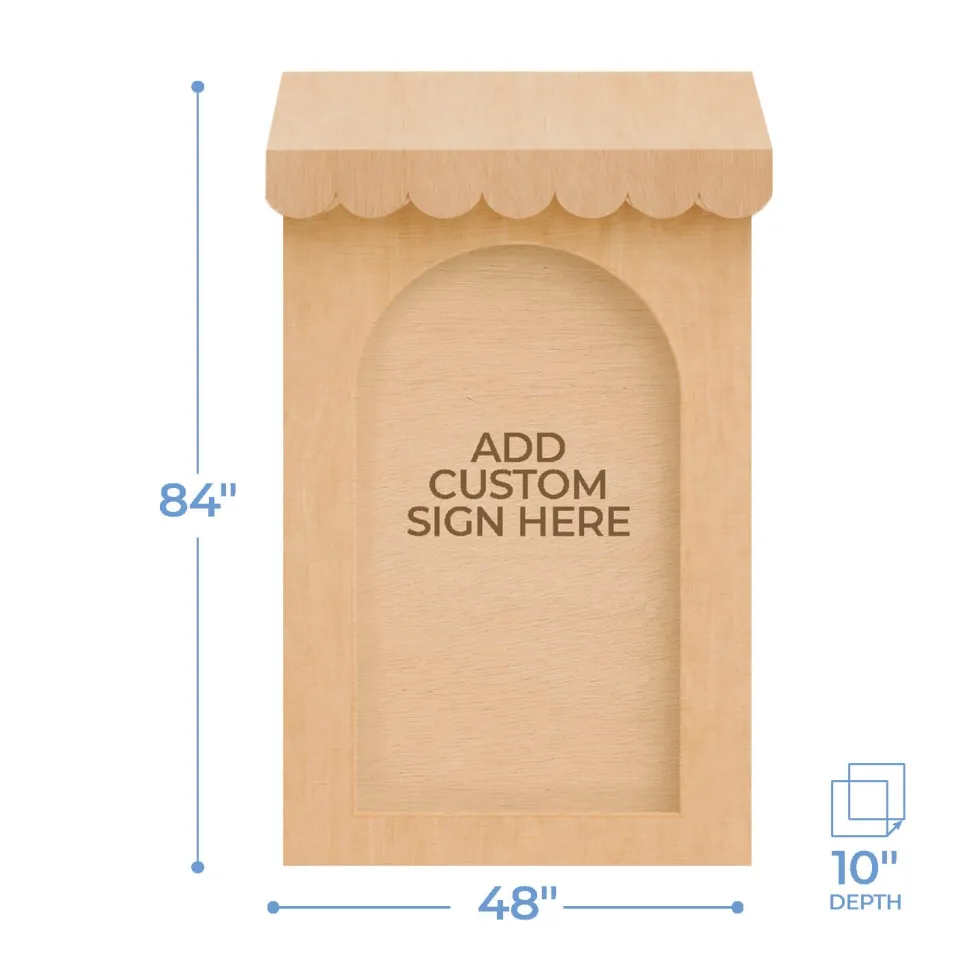 3D Wood Storefront Pop-Up Display – 4ft Wide (Style A) | Customizable — FORMA™