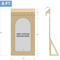 3D Wood Storefront Pop-Up Display – 4ft Wide (Style A) | Customizable — FORMA™