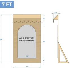 3D Wood Storefront Pop-Up Display – 4ft Wide (Style A) | Customizable — FORMA™
