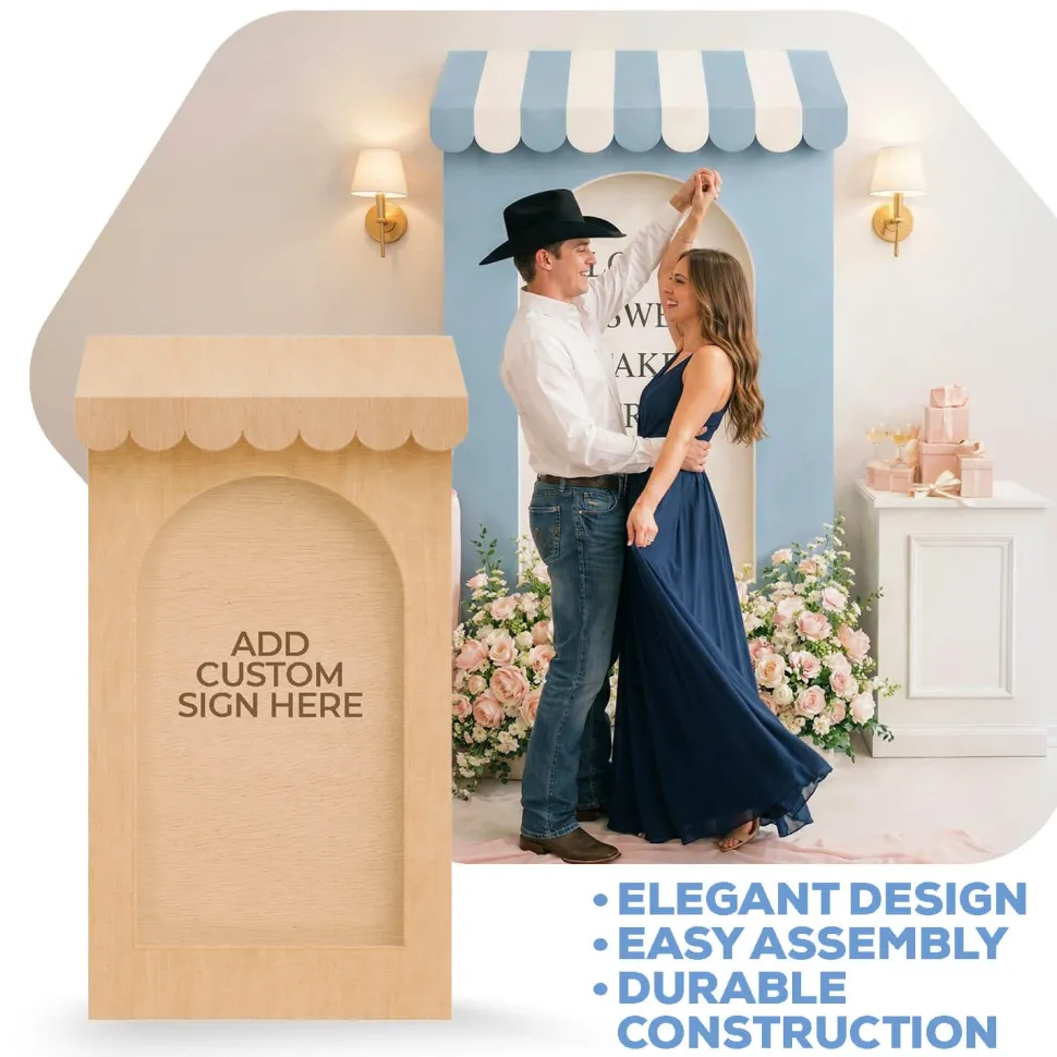 3D Wood Storefront Pop-Up Display – 4ft Wide (Style A) | Customizable — FORMA™