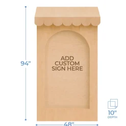 3D Wood Storefront Pop-Up Display – 4ft Wide (Style A) | Customizable — FORMA™