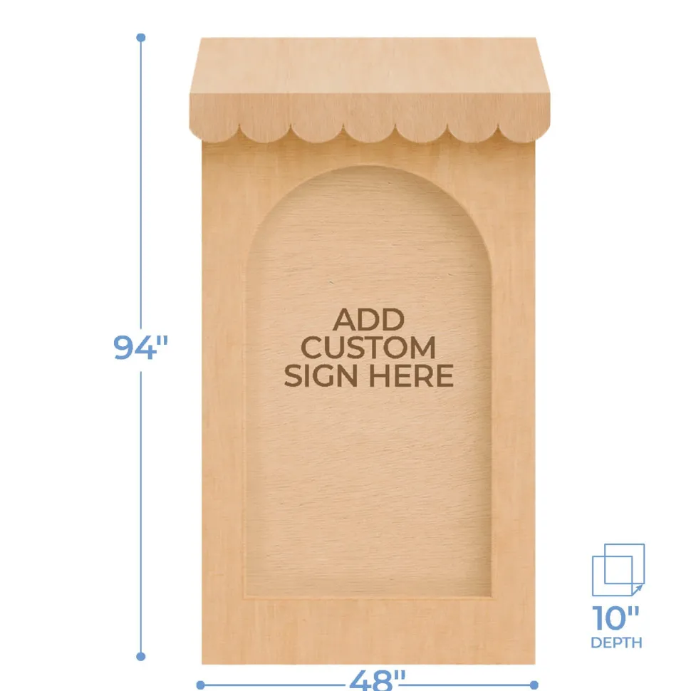 3D Wood Storefront Pop-Up Display – 4ft Wide (Style A) | Customizable — FORMA™