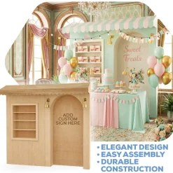 3D Wood Storefront Pop-Up Display – 8ft Wide (Style E) | Customizable — FORMA™