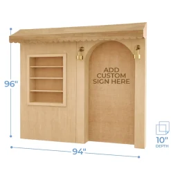 3D Wood Storefront Pop-Up Display – 8ft Wide (Style E) | Customizable — FORMA™