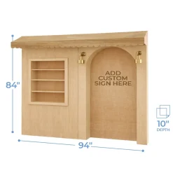 3D Wood Storefront Pop-Up Display – 8ft Wide (Style E) | Customizable — FORMA™