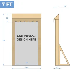 3D Wood Storefront Pop-Up Display – 4ft Wide (Style C) | Customizable — FORMA™