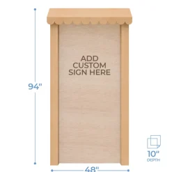 3D Wood Storefront Pop-Up Display – 4ft Wide (Style C) | Customizable — FORMA™