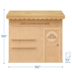 3D Wood Storefront Pop-Up Display – 8ft Wide (Style D) | Customizable — FORMA™