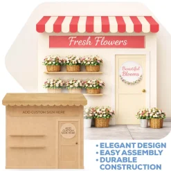 3D Wood Storefront Pop-Up Display – 8ft Wide (Style D) | Customizable — FORMA™