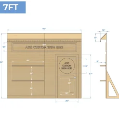 3D Wood Storefront Pop-Up Display – 8ft Wide (Style D) | Customizable — FORMA™