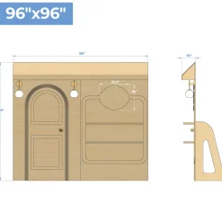 3D Wood Storefront Pop-Up Display – 8ft Wide (Style A) | Customizable — FORMA™