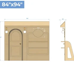 3D Wood Storefront Pop-Up Display – 8ft Wide (Style A) | Customizable — FORMA™