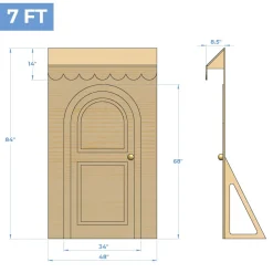 3D Wood Storefront Pop-Up Display – 4ft Wide (Style B) | Customizable — FORMA™
