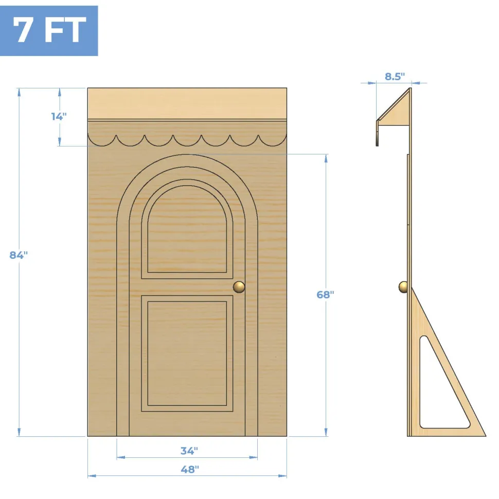 3D Wood Storefront Pop-Up Display – 4ft Wide (Style B) | Customizable — FORMA™