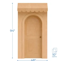 3D Wood Storefront Pop-Up Display – 4ft Wide (Style B) | Customizable — FORMA™