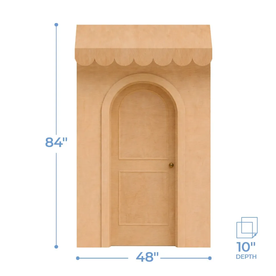 3D Wood Storefront Pop-Up Display – 4ft Wide (Style B) | Customizable — FORMA™