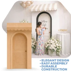 3D Wood Storefront Pop-Up Display – 4ft Wide (Style B) | Customizable — FORMA™