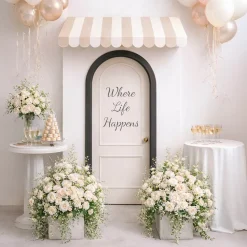 3D Wood Storefront Pop-Up Display – 4ft Wide (Style B) | Customizable — FORMA™