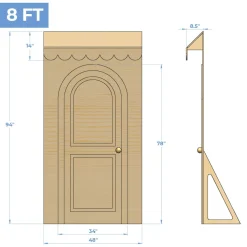 3D Wood Storefront Pop-Up Display – 4ft Wide (Style B) | Customizable — FORMA™