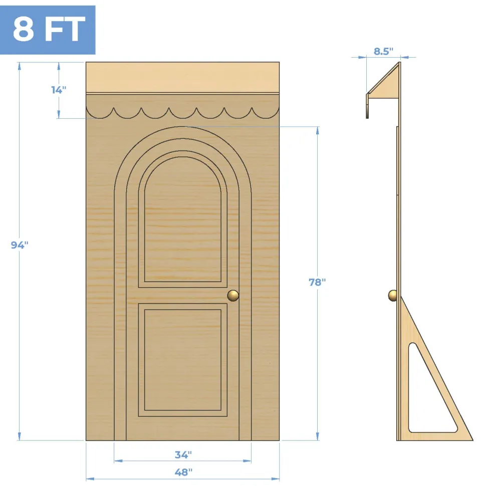 3D Wood Storefront Pop-Up Display – 4ft Wide (Style B) | Customizable — FORMA™