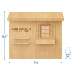 3D Wood Storefront Pop-Up Display – 8ft Wide (Style B) | Customizable — FORMA™