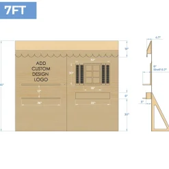 3D Wood Storefront Pop-Up Display – 8ft Wide (Style B) | Customizable — FORMA™