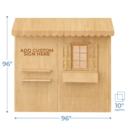 3D Wood Storefront Pop-Up Display – 8ft Wide (Style B) | Customizable — FORMA™