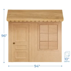 3D Wood Storefront Pop-Up Display – 8ft Wide (Style C) | Customizable — FORMA™